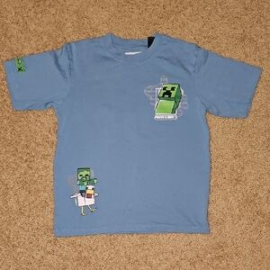 Zara Blue Kids T-Shirt with Creeper Design